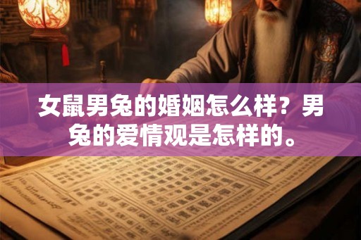 女鼠男兔的婚姻怎么样?男兔的爱情观是怎样的。 女鼠男兔的婚姻怎么样?男兔的爱情观是怎样的。