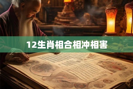 12生肖相合相冲相害