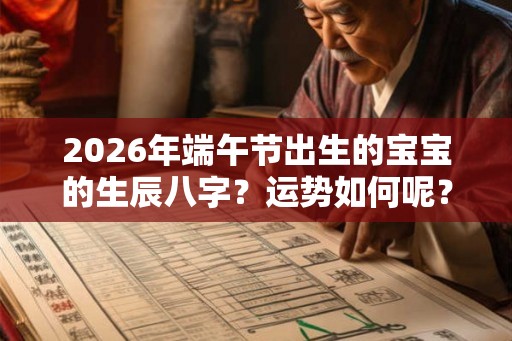 2026年端午节出生的宝宝的生辰八字？运势如何呢？