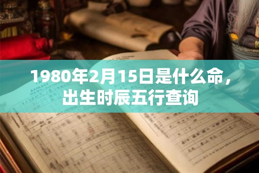 1980年2月15日是什么命，出生时辰五行查询