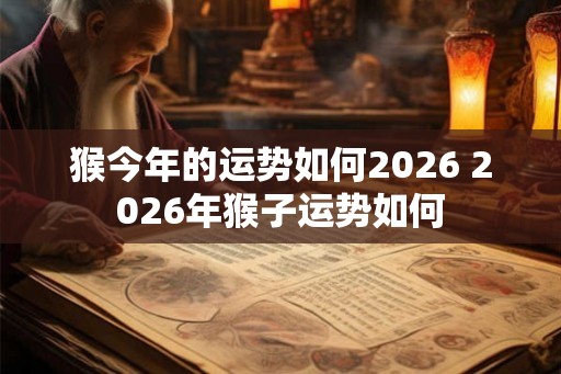 猴今年的运势如何2026 2026年猴子运势如何