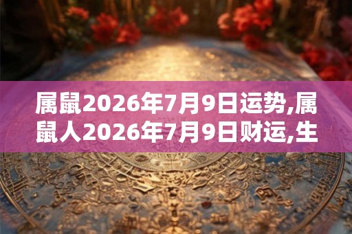 属鼠2026年7月9日运势,属鼠人2026年7月9日财运,生肖鼠2026年7月9日运势