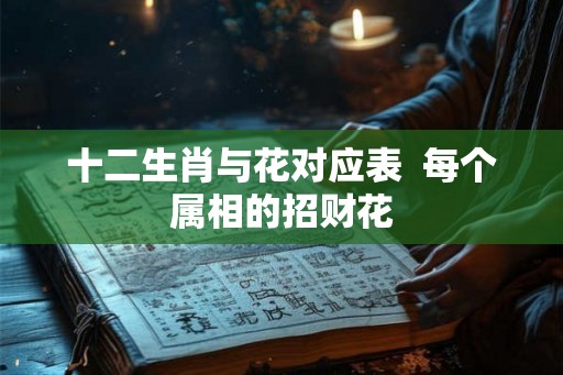 十二生肖与花对应表  每个属相的招财花