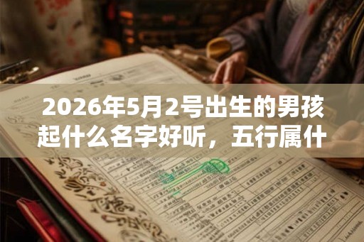 2026年5月2号出生的男孩起什么名字好听，五行属什么