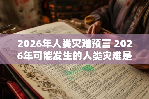 2026年人类灾难预言 2026年可能发生的人类灾难是什么