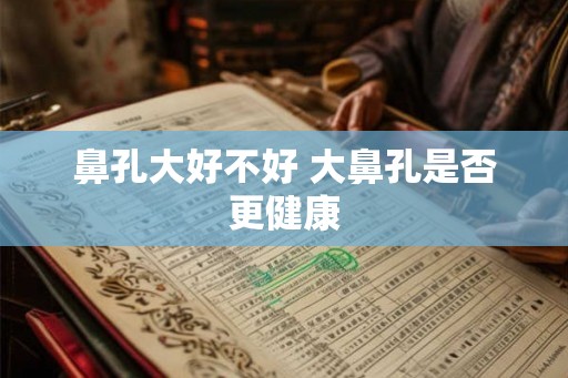 鼻孔大好不好 大鼻孔是否更健康