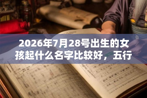 2026年7月28号出生的女孩起什么名字比较好，五行属什么