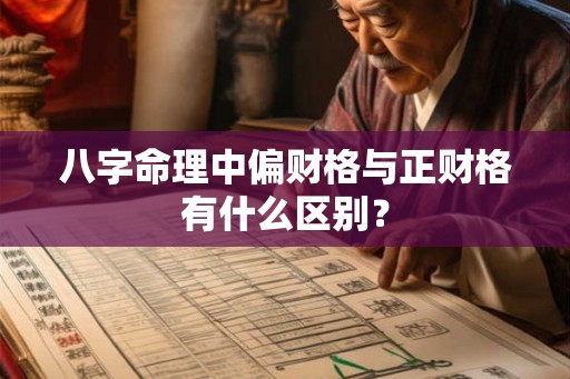 八字命理中偏财格与正财格有什么区别？