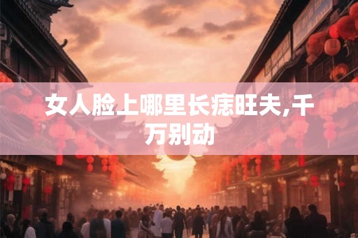 女人脸上哪里长痣旺夫,千万别动