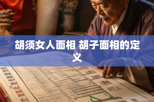 胡须女人面相 胡子面相的定义