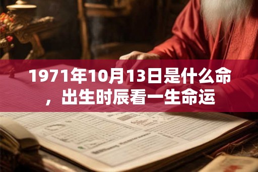 1971年10月13日是什么命,出生时辰看一生命运 1971年10月13日是什么命,出生时辰看一生命运