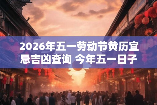 2026年五一劳动节黄历宜忌吉凶查询 今年五一日子怎么样