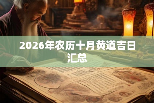 2026年农历十月黄道吉日汇总