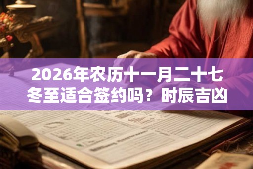 2026年农历十一月二十七冬至适合签约吗？时辰吉凶如何？