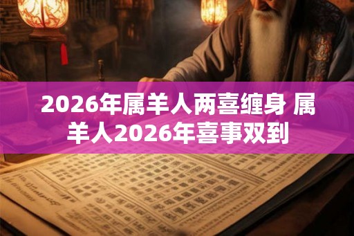 2026年属羊人两喜缠身 属羊人2026年喜事双到