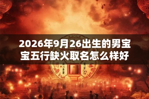 2026年9月26出生的男宝宝五行缺火取名怎么样好