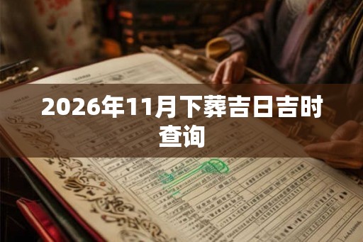 2026年11月下葬吉日吉时查询