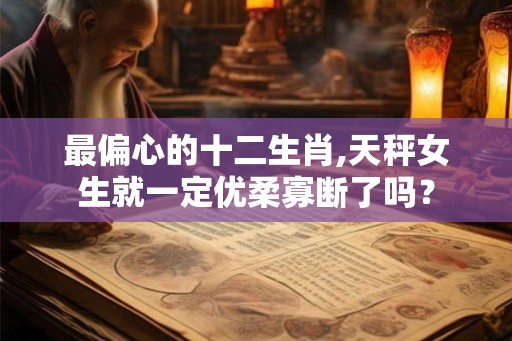 最偏心的十二生肖,天秤女生就一定优柔寡断了吗？