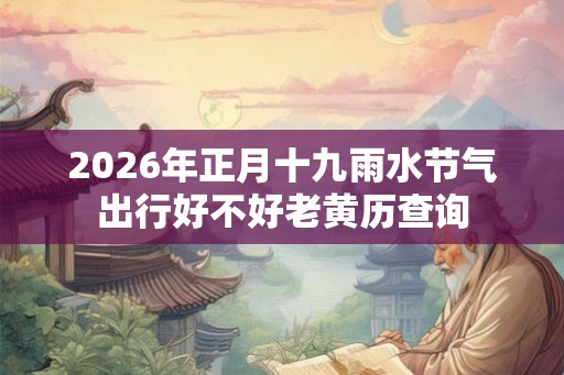 2026年正月十九雨水节气出行好不好老黄历查询