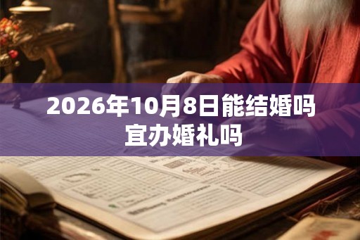 2026年10月8日能结婚吗 宜办婚礼吗