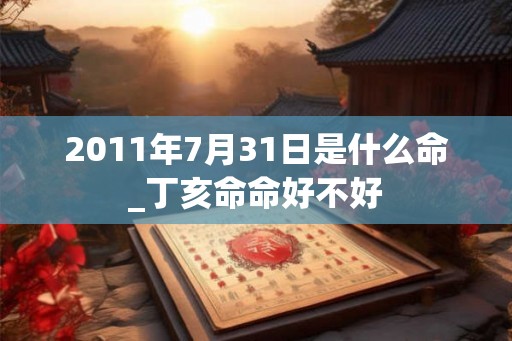 2011年7月31日是什么命_丁亥命命好不好 2011年7月31日是什么命_丁亥命命好不好