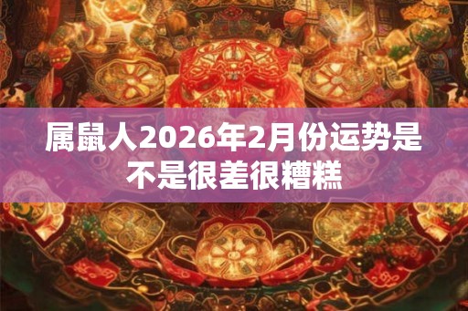 属鼠人2026年2月份运势是不是很差很糟糕 属鼠人2026年2月份运势是不是很差很糟糕
