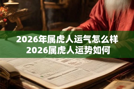 2026年属虎人运气怎么样 2026属虎人运势如何 2026年属虎人运气怎么样 2026属虎人运势如何