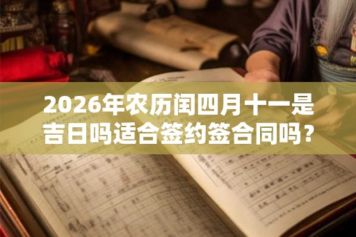 2026年农历闰四月十一是吉日吗适合签约签合同吗？