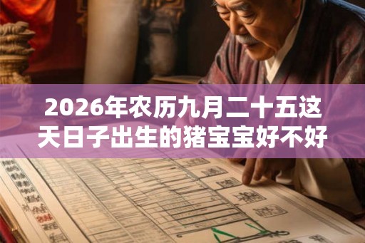 2026年农历九月二十五这天日子出生的猪宝宝好不好？