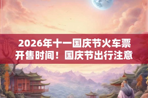 2026年十一国庆节火车票开售时间！国庆节出行注意事项！