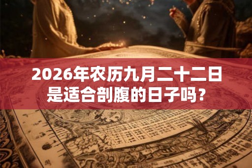 2026年农历九月二十二日是适合剖腹的日子吗？