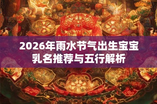 2026年雨水节气出生宝宝乳名推荐与五行解析