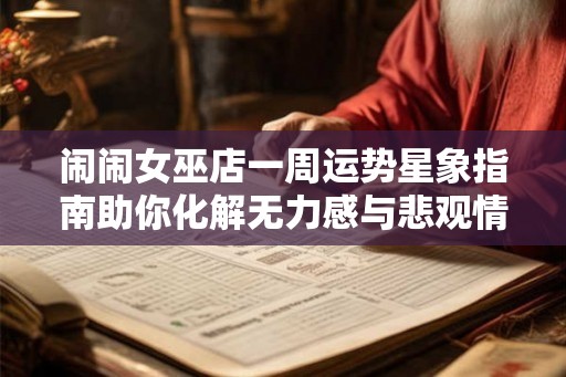 闹闹女巫店一周运势星象指南助你化解无力感与悲观情绪 闹闹女巫店一周运势星象指南助你化解无力感与悲观情绪