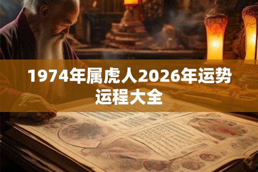 1974年属虎人2026年运势运程大全