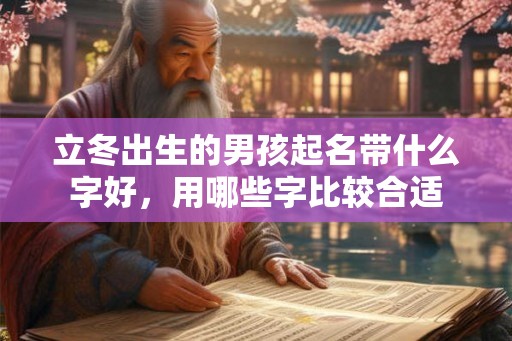 立冬出生的男孩起名带什么字好，用哪些字比较合适