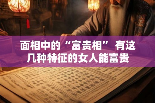 面相中的“富贵相” 有这几种特征的女人能富贵