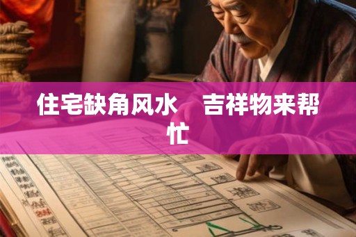 住宅缺角风水　吉祥物来帮忙