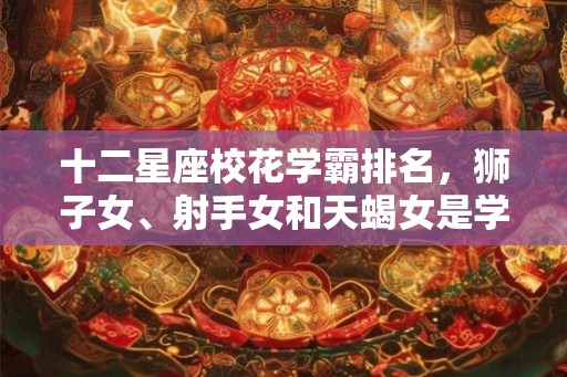 十二星座校花学霸排名，狮子女、射手女和天蝎女是学霸美女