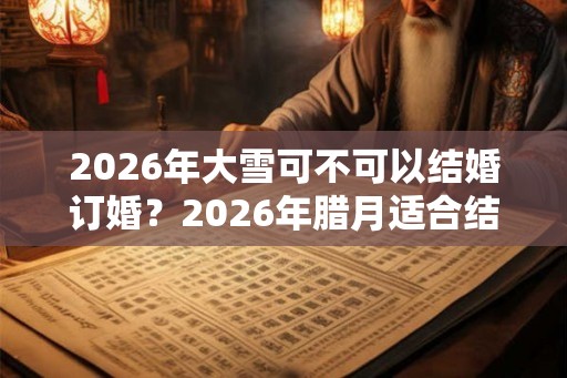 2026年大雪可不可以结婚订婚？2026年腊月适合结婚的吉日是哪天？