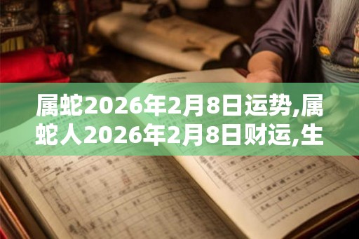 属蛇2026年2月8日运势,属蛇人2026年2月8日财运,生肖蛇2026年2月8日运势