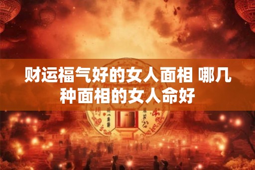 财运福气好的女人面相 哪几种面相的女人命好