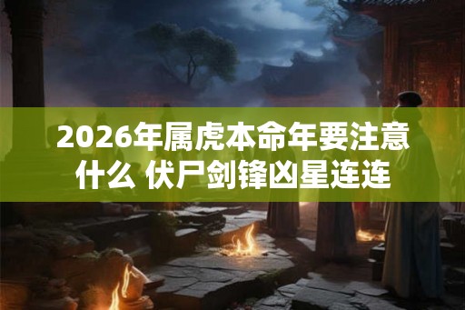 2026年属虎本命年要注意什么 伏尸剑锋凶星连连