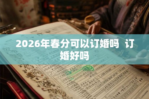2026年春分可以订婚吗  订婚好吗