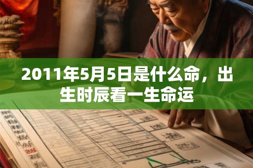 2011年5月5日是什么命，出生时辰看一生命运