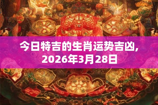 今日特吉的生肖运势吉凶,2026年3月28日