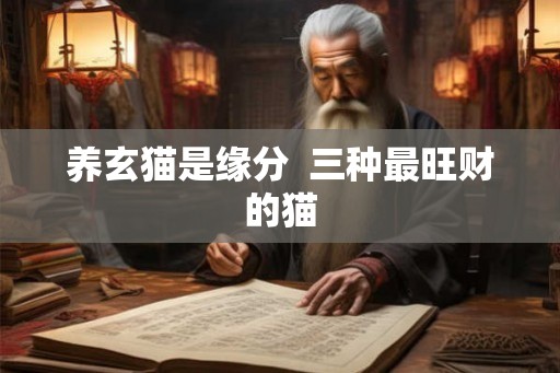 养玄猫是缘分  三种最旺财的猫