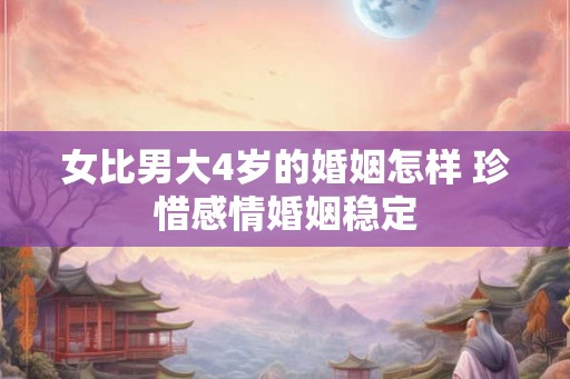 女比男大4岁的婚姻怎样 珍惜感情婚姻稳定