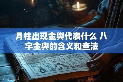 月柱出现金舆代表什么 八字金舆的含义和查法 月柱出现金舆代表什么 八字金舆的含义和查法