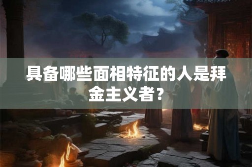 具备哪些面相特征的人是拜金主义者？
