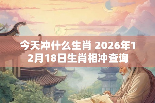 今天冲什么生肖 2026年12月18日生肖相冲查询 今天冲什么生肖 2026年12月18日生肖相冲查询